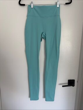 Fabletics Teal Turquoise High-Waisted Athletic Workout Leggings Size XS